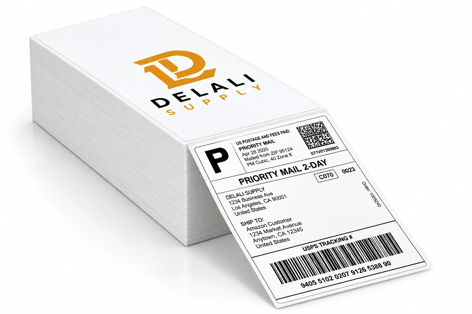 4" × 6" Fanfold Labels — 500 Labels / Stack